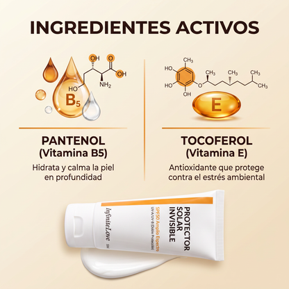 Protector Solar Invisible SPF50 Amplio Espectro para Rostro y Cuerpo 50ml