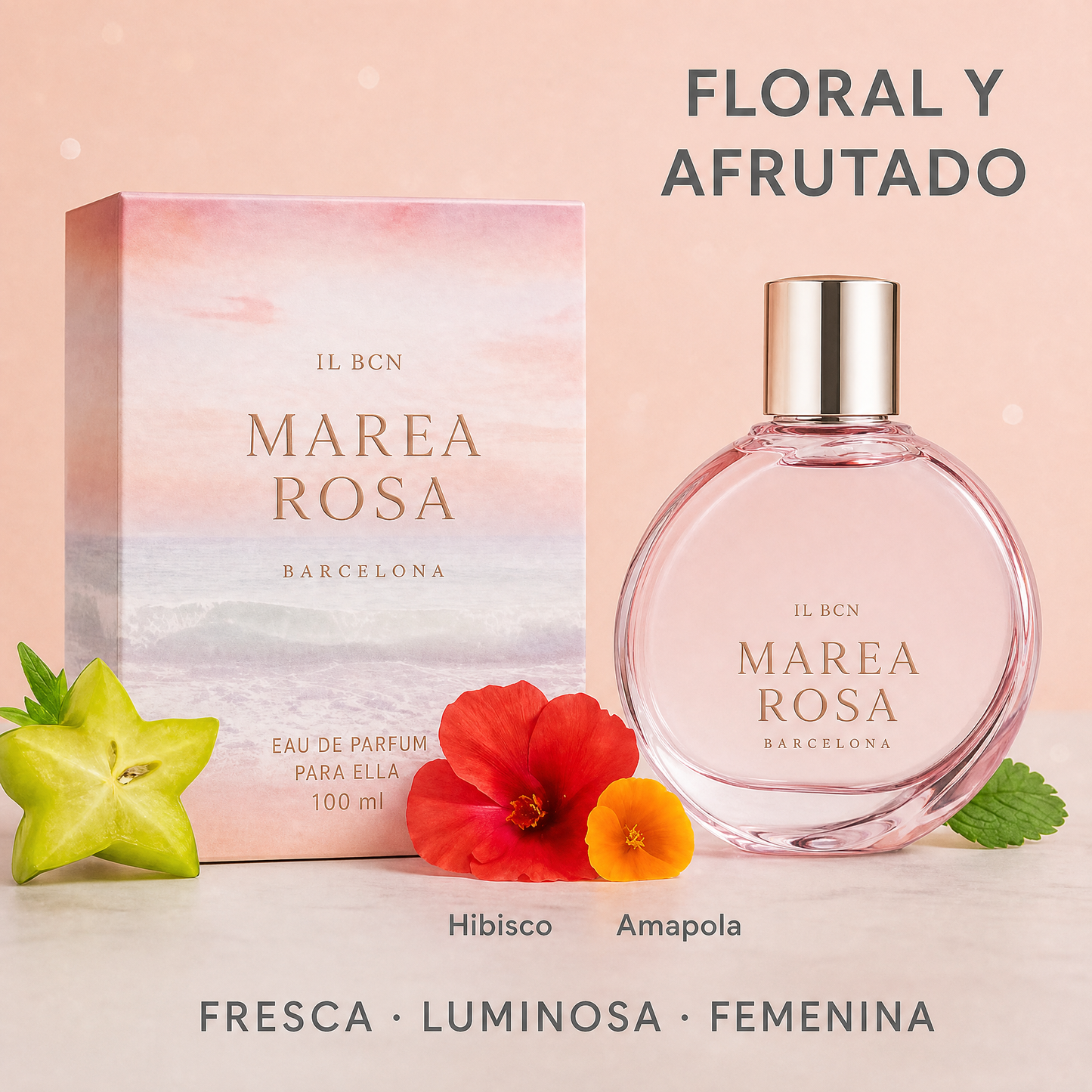 Marea Rosa | Eau de Parfum Floral y Afrutado para Mujer 100 ml