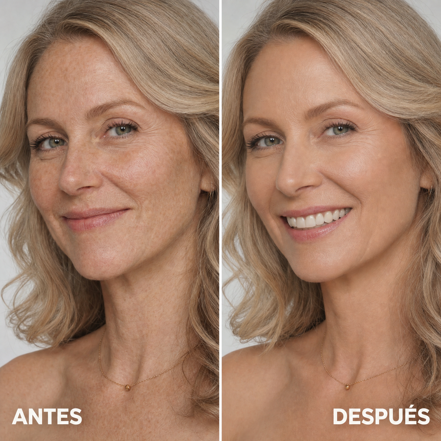 Antes y después de apariencia con InfiniteGlow