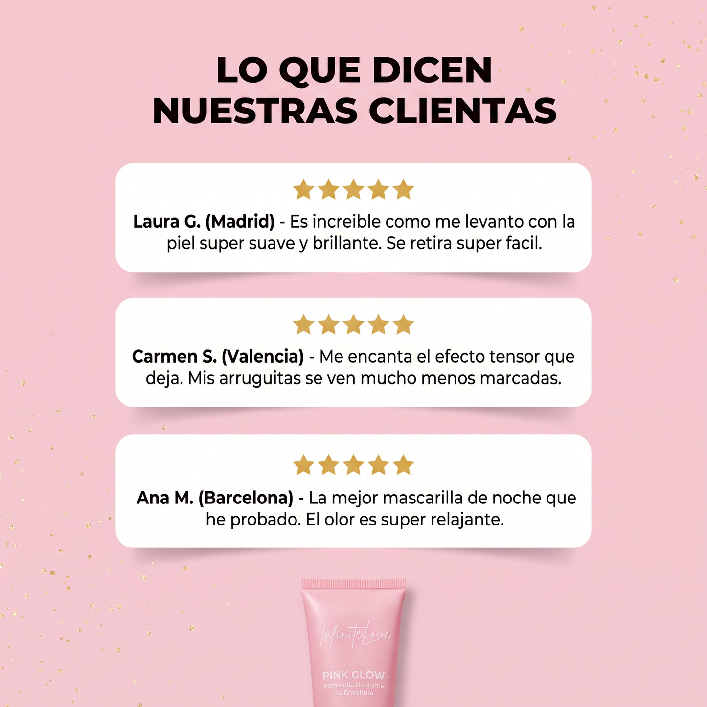 Pink Glow - Mascarilla Nocturna de Envoltura con PDRN y Cafeína 75ml