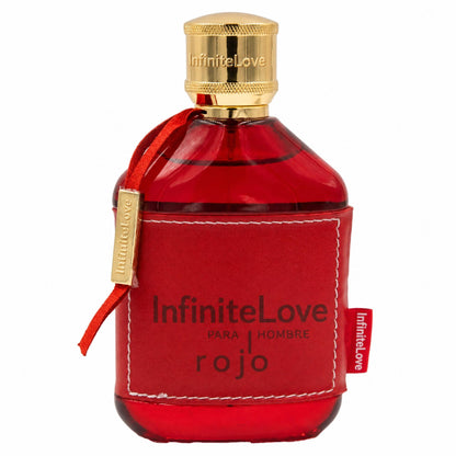 InfiniteLove Red Pour Homme Eau de Parfum Aromatico Frutal Amaderado Gran Proyeccion Hombre 100ml