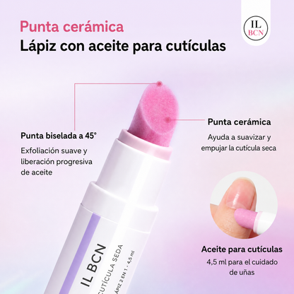 Cutícula Seda — Lápiz 2 en 1 para Cutículas · Pack de 2