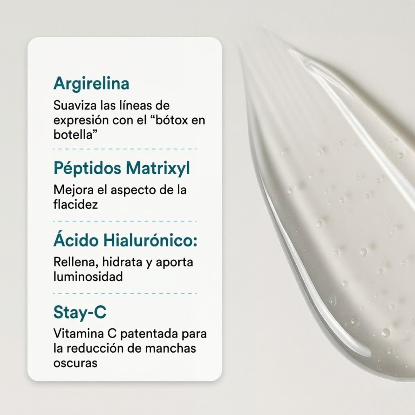 Suero Facial 4 en 1 con Vitamina C y Péptidos para Arrugas, Flacidez y Manchas