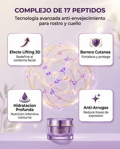 Infinite3D - Crema Lifting 3D Coreana con 17 Péptidos