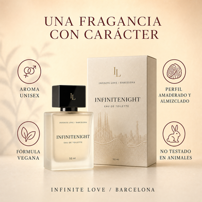 InfiniteNight — Perfume Unisex de Cardamomo, Cuero y Sándalo Ahumado 50 ml