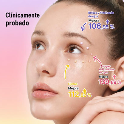 Kit Trio Crema Contorno de Ojos Multiusos Niacinamida Caviar PDRN Colageno Peptidos K-Beauty 3x30ml