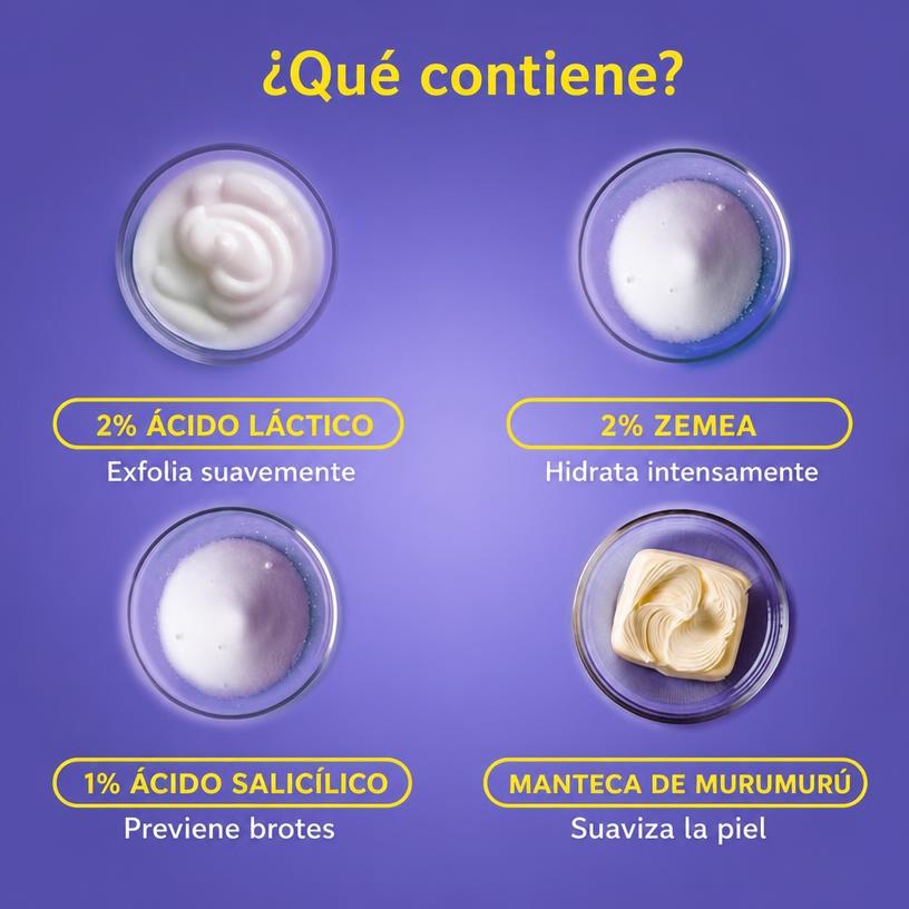 Gel de Ducha Exfoliante Ácido Láctico 4% + Salicílico Ceramidas Piel Suave 473ml