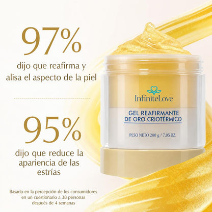 Gel Reafirmante de Oro Cryo-Termo — Reafirma y Reduce la Celulitis 200 g