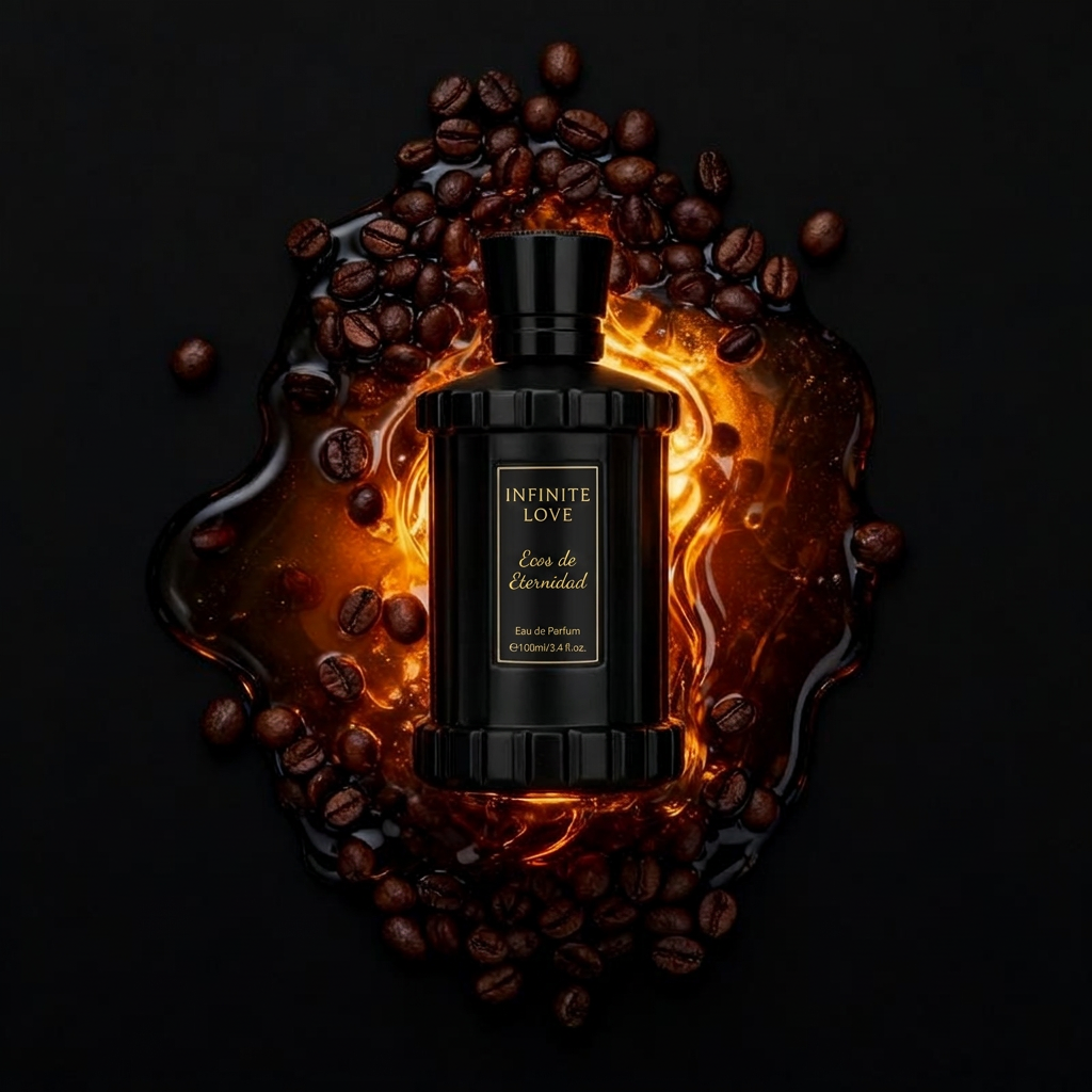Eco de Eternidad Perfume de Lujo Unisex 3.4 oz 100 ml Larga Duración 8+ Horas con Notas de Ron, Café, Vetiver y Sándalo