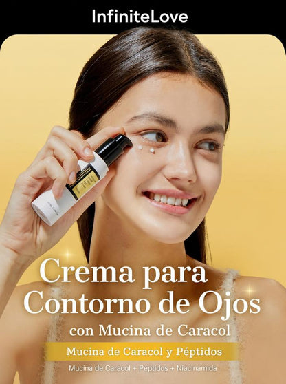 Crema Contorno de Ojos Advanced Snail Peptide Mucina de Caracol Péptidos Anti-Ojeras K-Beauty 25ml