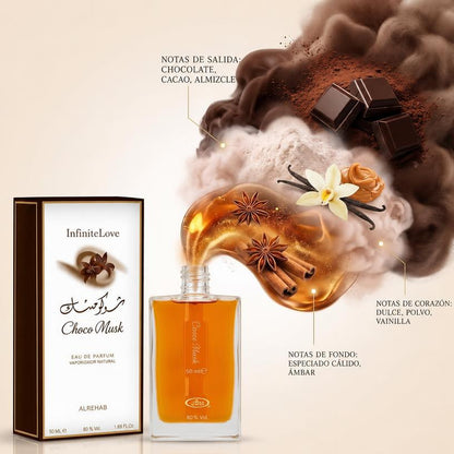 Choco Musk Eau de Parfum Fragancia Gourmet Chocolate Vainilla Almizcle Unisex 50ml