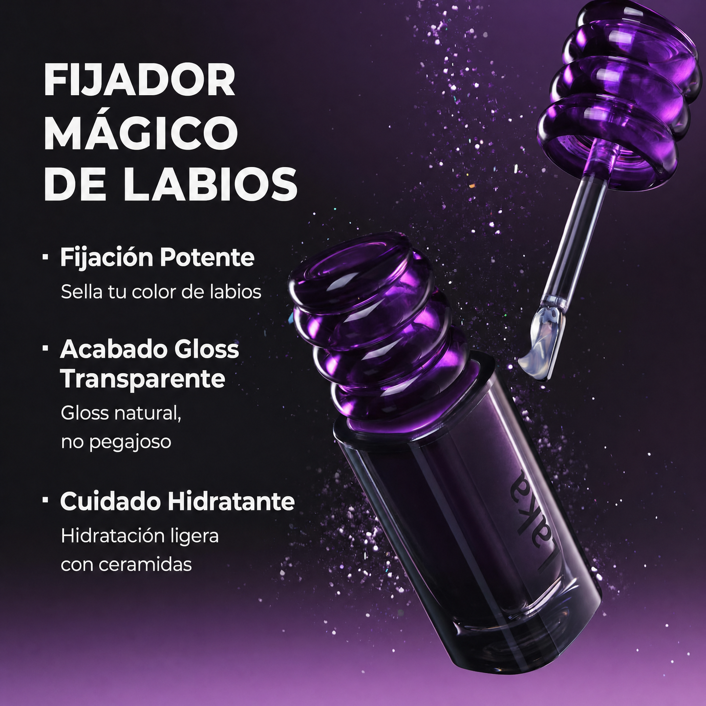 Fijador Mágico de Labios - Top Coat Anti-Transferencia con Brillo Cristalino 4ml
