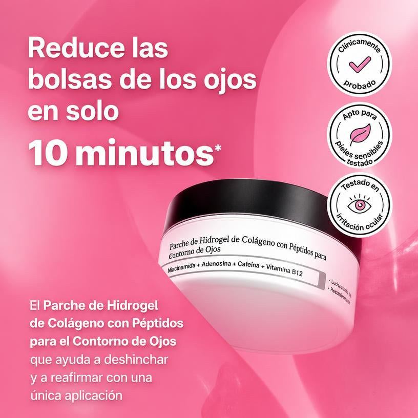 Parches de Hidrogel de Colágeno con Péptidos para Ojos — 60 uds