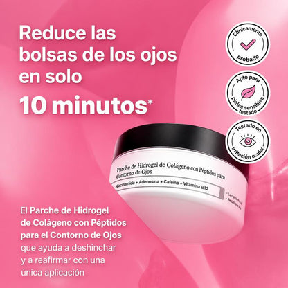 Parches de Hidrogel de Colágeno con Péptidos para Ojos — 60 uds