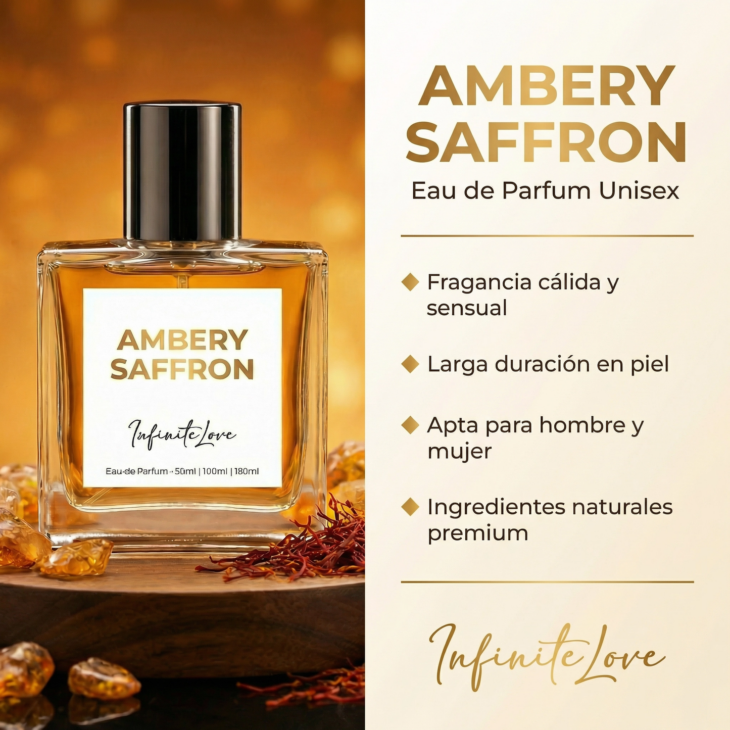 Perfume Ámbar Azafrán – Fragancia Intensa y Sofisticada