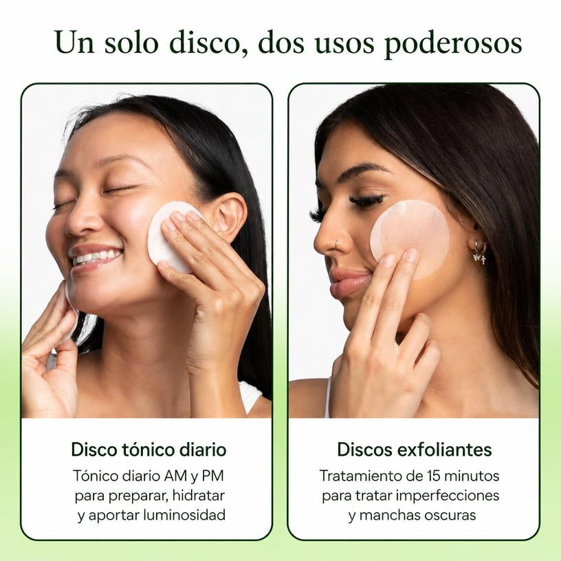 Discos de Tónico Renovador · 8 Activos Coreanos