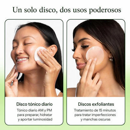 Discos de Tónico Renovador · 8 Activos Coreanos