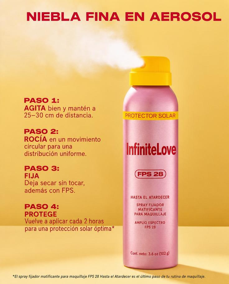 Spray Fijador Maquillaje Matificante SPF28 Resistente al Sudor 16h 30g