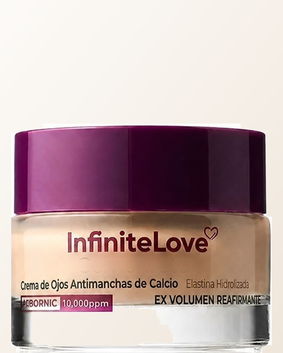 Tarro de 15 g de la crema de ojos con calcio de InfiniteLove