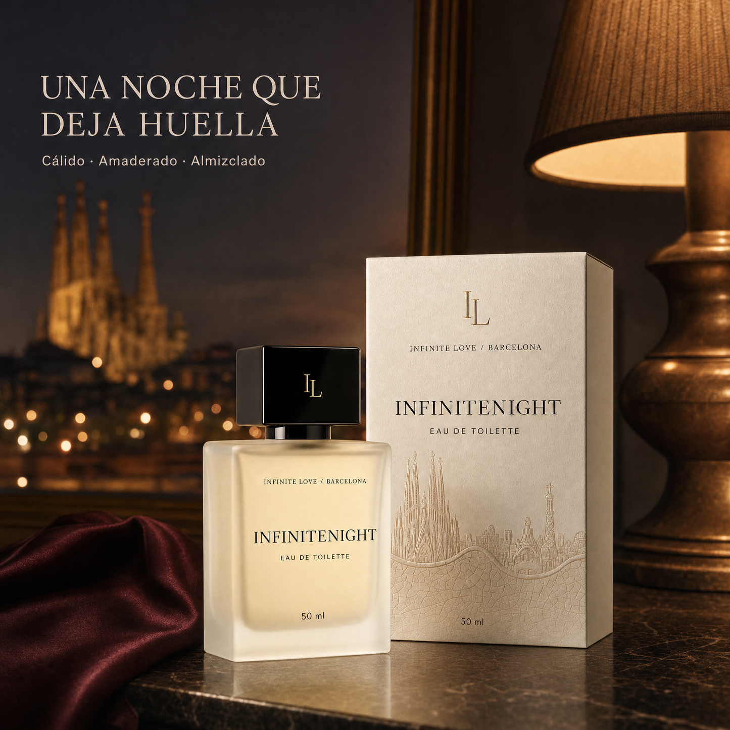 InfiniteNight — Perfume Unisex de Cardamomo, Cuero y Sándalo Ahumado 50 ml