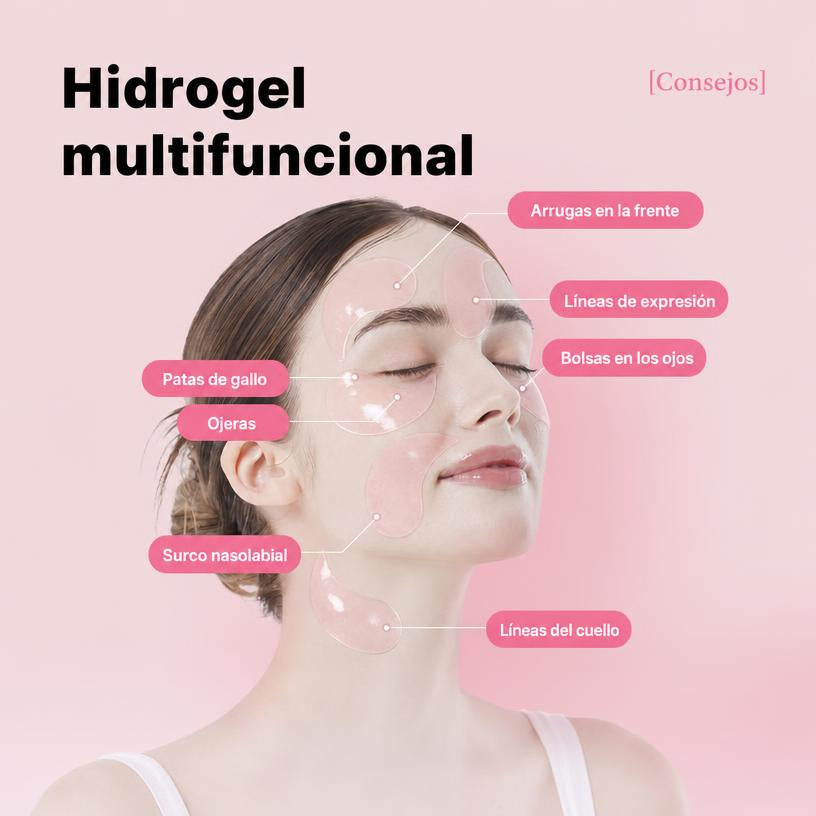 Parches de Hidrogel de Colágeno con Péptidos para Ojos — 60 uds