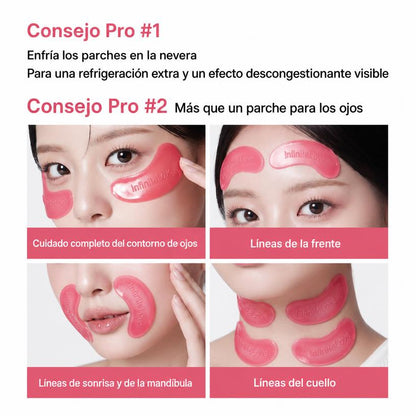 Mascarilla de Gel PDRN Pink Colágeno para Ojos — 6 Pares