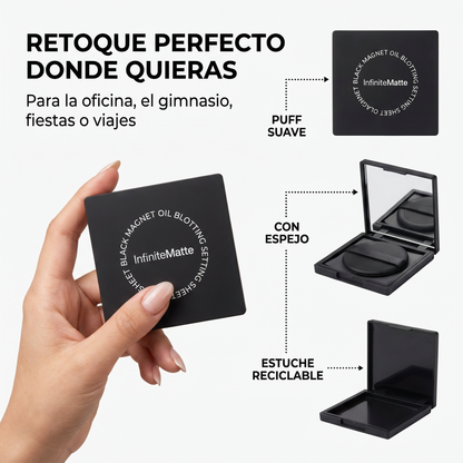 InfiniteMatte - Papeles Absorbentes de Grasa 2 en 1