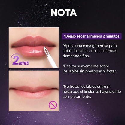 Fijador Mágico de Labios - Top Coat Anti-Transferencia con Brillo Cristalino 4ml