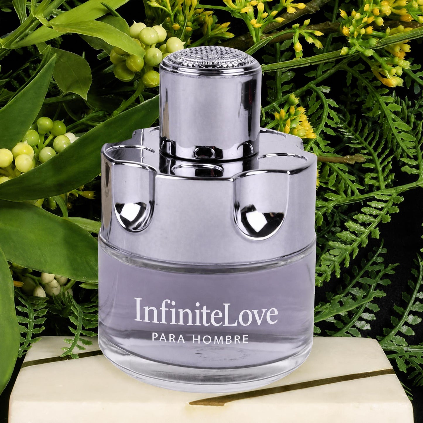 InfiniteLove Silver Homme — Eau de Toilette Masculina Cítrica, Especiada y Amaderada 100 ml