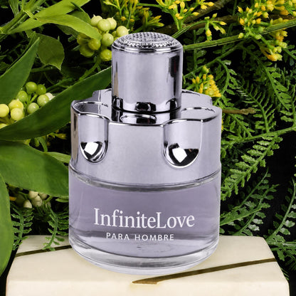 InfiniteLove Silver Homme — Eau de Toilette Masculina Cítrica, Especiada y Amaderada 100 ml