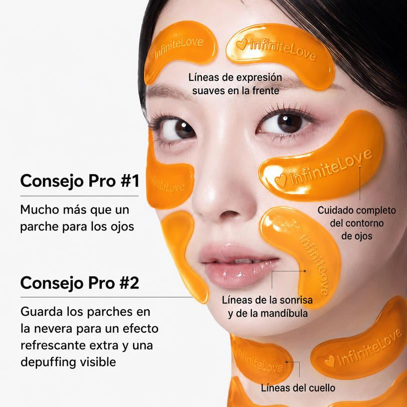 Mascarilla Ojos Vita Jelly Ácido Kójico Cúrcuma Iluminadora Anti-Ojeras Hidrogel K-Beauty 6 Pares