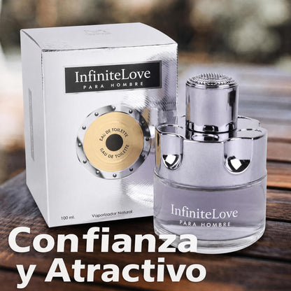 InfiniteLove Silver Homme — Eau de Toilette Masculina Cítrica, Especiada y Amaderada 100 ml