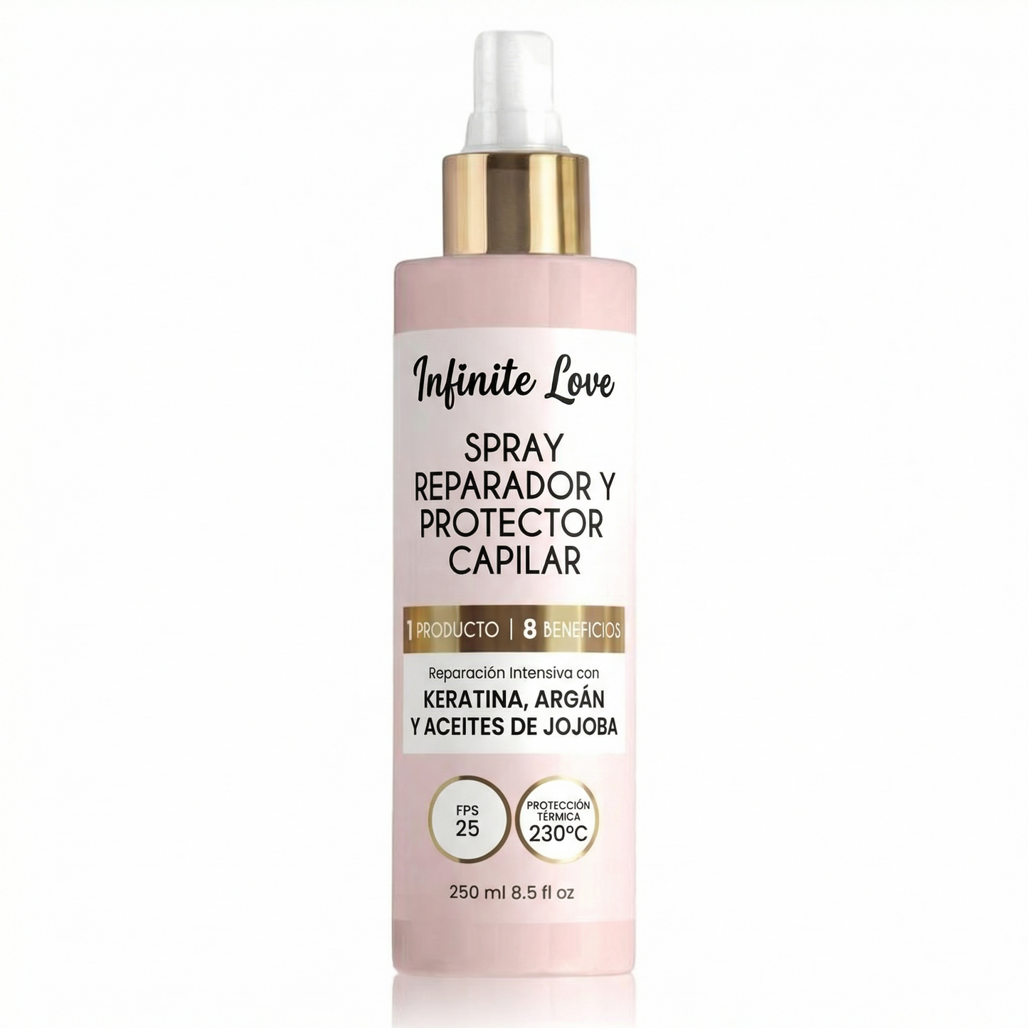 Spray Protector Térmico Capilar 'Ella Bella' 4 en 1 con Keratina y Argán