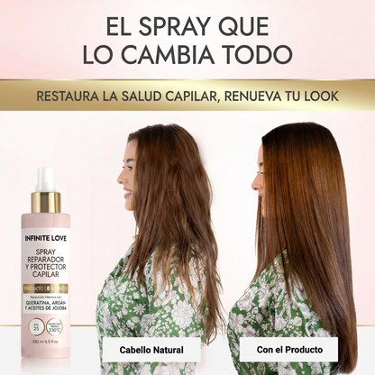 Spray Protector Térmico Capilar 'Ella Bella' 4 en 1 con Keratina y Argán