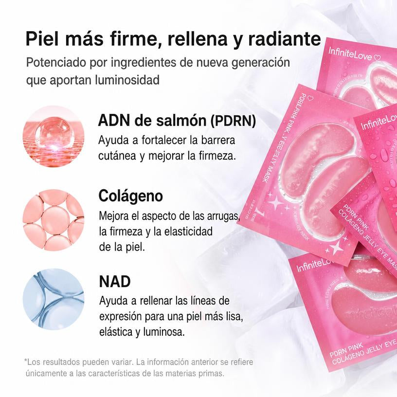 Mascarilla de Gel PDRN Pink Colágeno para Ojos — 6 Pares