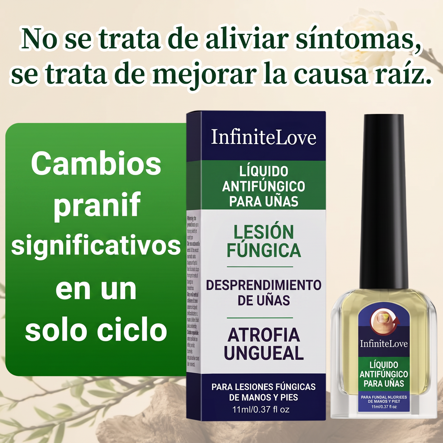 InfiniteLove Liquido Antifungico Para Unas Tratamiento Hongos Manos y Pies