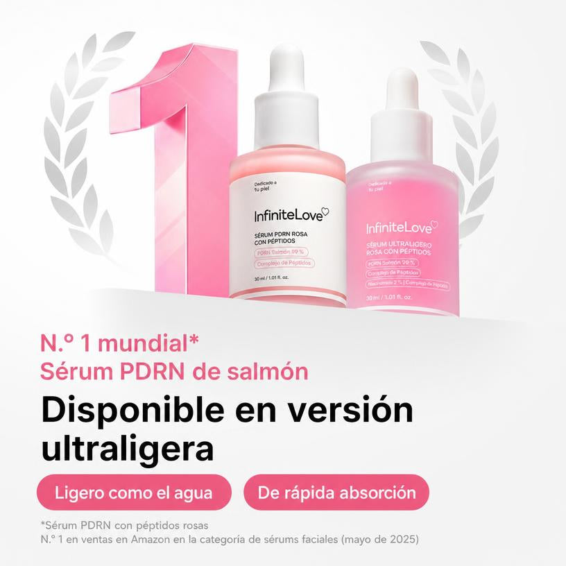 Sérum Rosa PDRN Ultraligero Péptidos Niacinamida Ácido Hialurónico K-Beauty 110ml