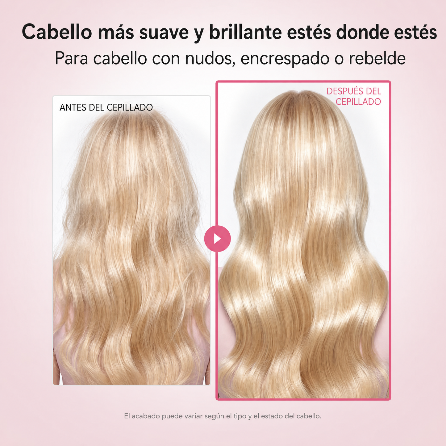 Lazo Seda — Cepillo Desenredante Portátil con Tapa Protectora