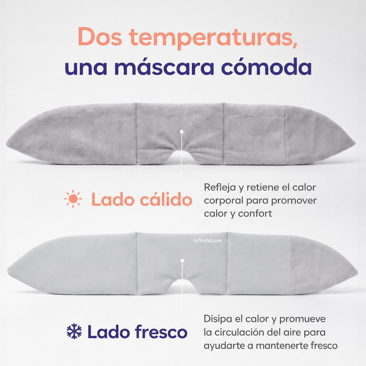 InfiniteLove Nube Nocturna — Antifaz Lastrado Reversible 180 g