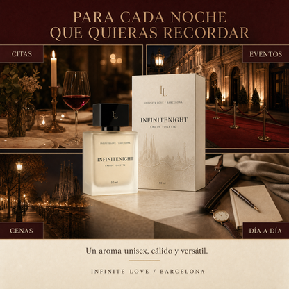 InfiniteNight — Perfume Unisex de Cardamomo, Cuero y Sándalo Ahumado 50 ml