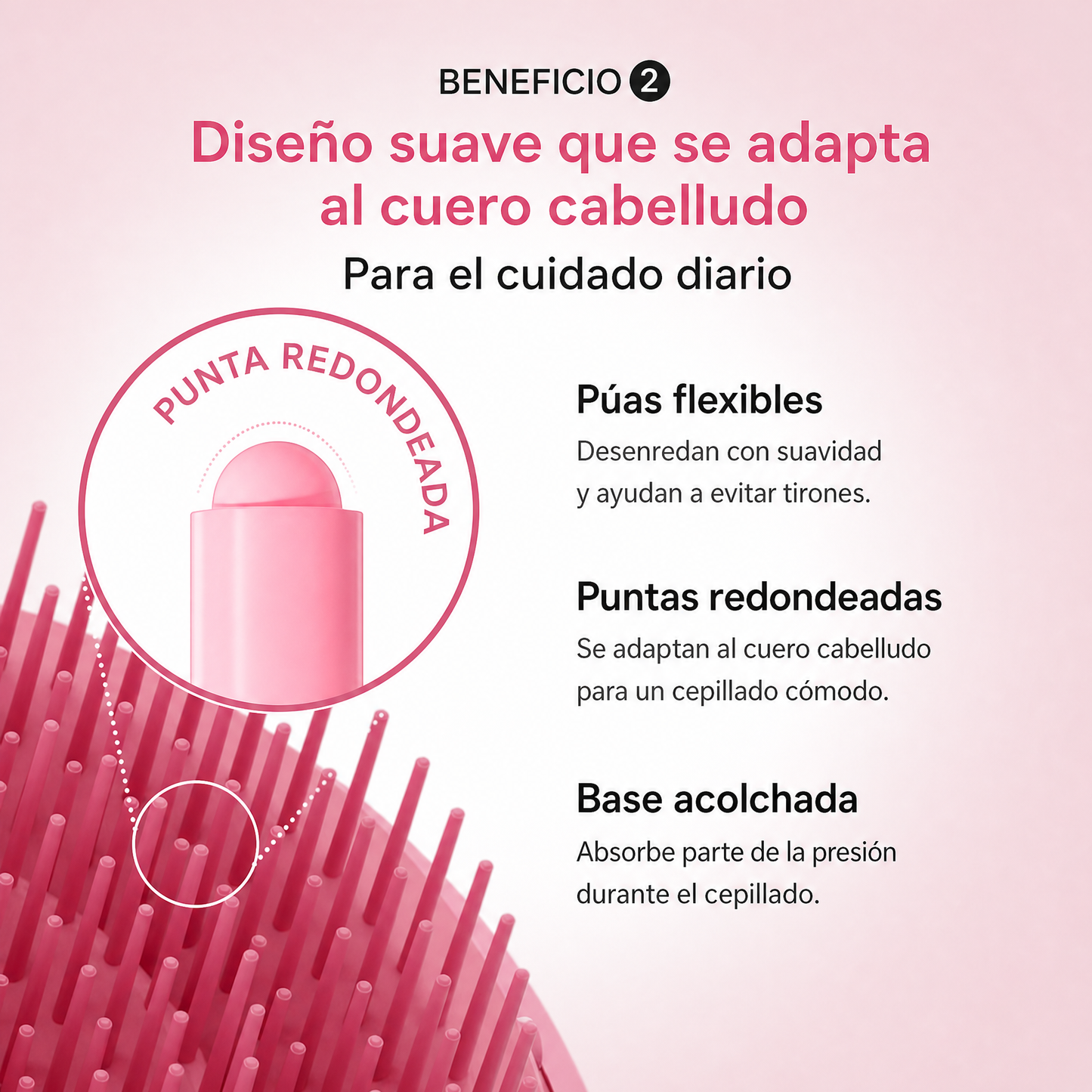 Lazo Seda — Cepillo Desenredante Portátil con Tapa Protectora