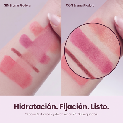 Comparación Sin y Con Bruma Fijadora