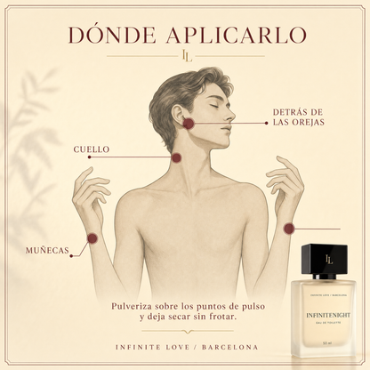 InfiniteNight — Perfume Unisex de Cardamomo, Cuero y Sándalo Ahumado 50 ml
