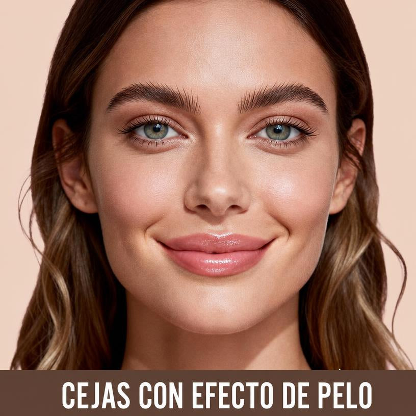 Lápiz de Cejas Micropunta 4 Puntas Resistente al Agua Anti-Manchas 24h Tono Marrón Pack 2 Uds