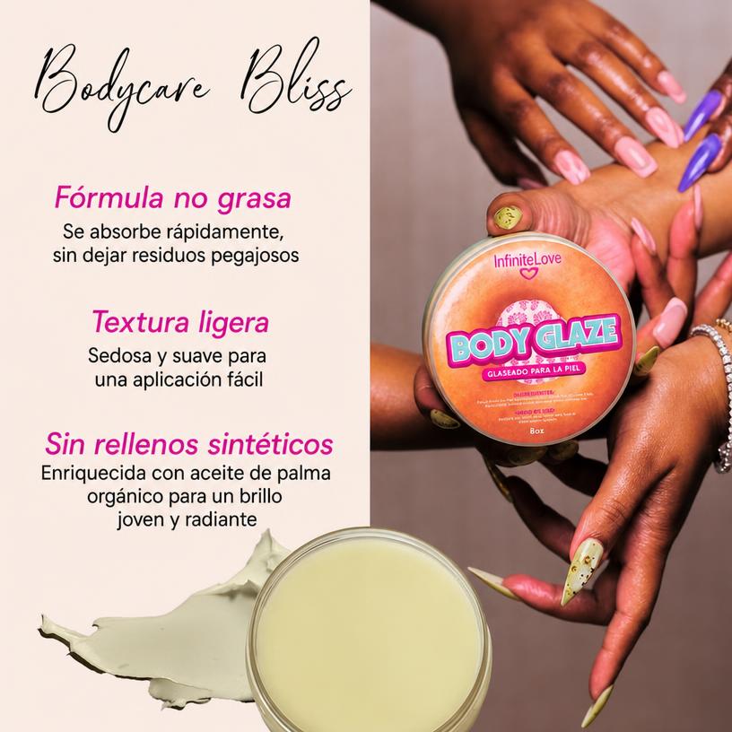 Body Glaze Manteca Corporal Hidratante Orgánica Anti-Edad Brillo Donut Glaseado Piel 227g