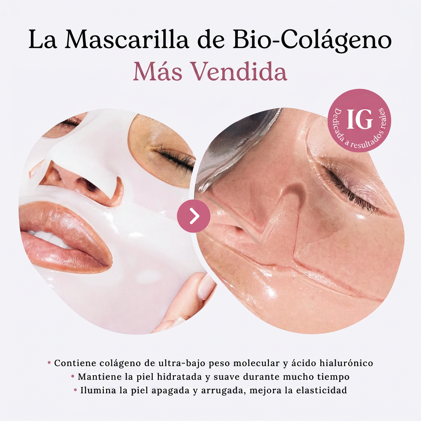 Mascarilla facial de hidrogel InfiniteGlow en dos piezas