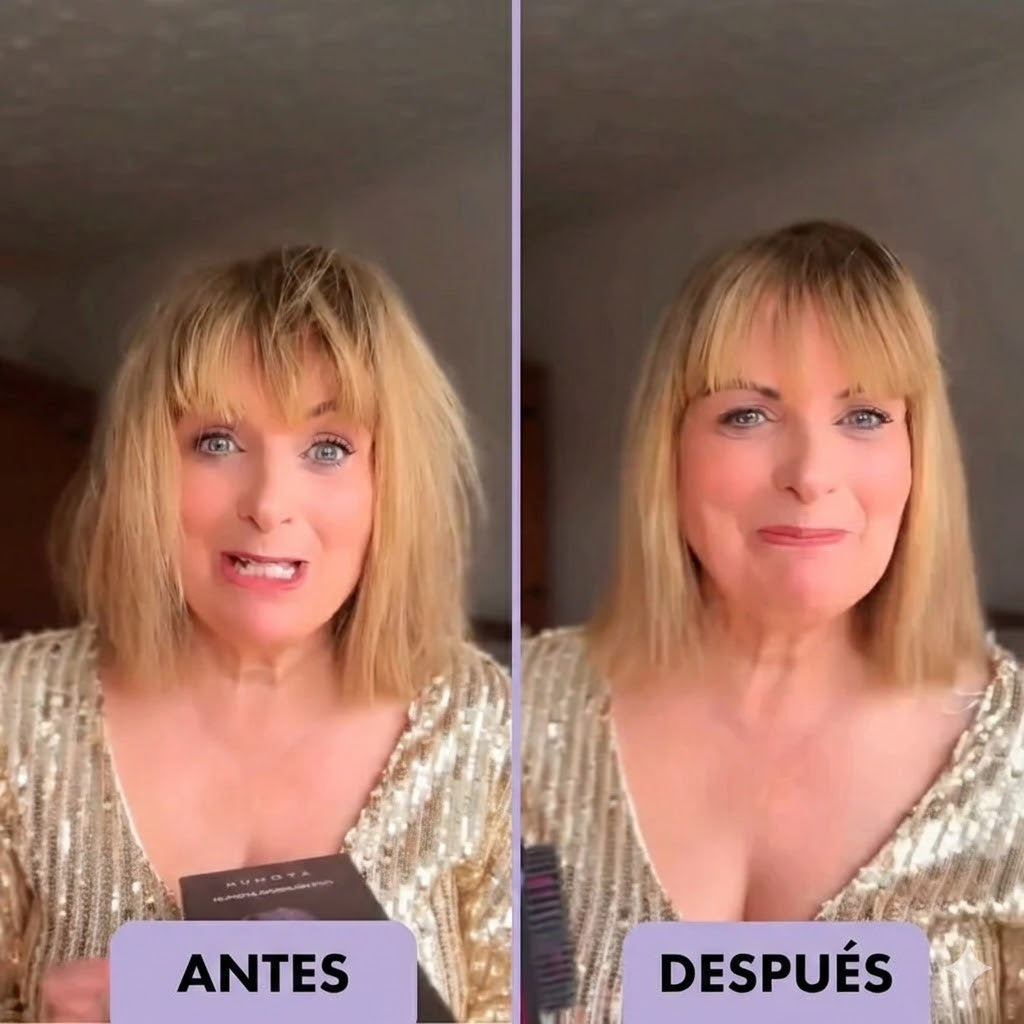 Cepillo Alisador Térmico de Cerámica | 'GoBrush Pro' para Control de Frizz, Remolinos y Peinado Rápido (Ideal Pelo Corto)