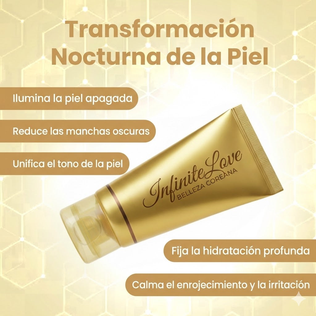 Mascarilla Coreana Nocturna de Cúrcuma y Ácido Kójico para Manchas, Melasma y Brillo Instantáneo