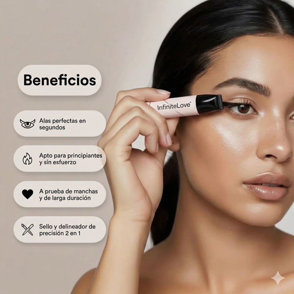 InfiniteEyeliner - Delineador 2 en 1 con sello alado
