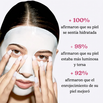 Mascarilla InfiniteGlow aplicada sobre el rostro